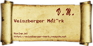 Veiszberger Márk névjegykártya